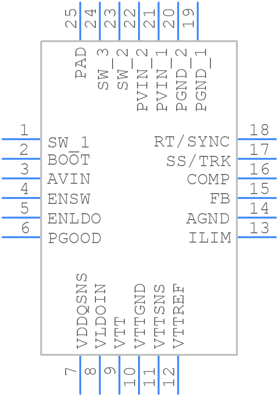 TPS54116QRTWTQ1 - Texas Instruments - PCB symbol