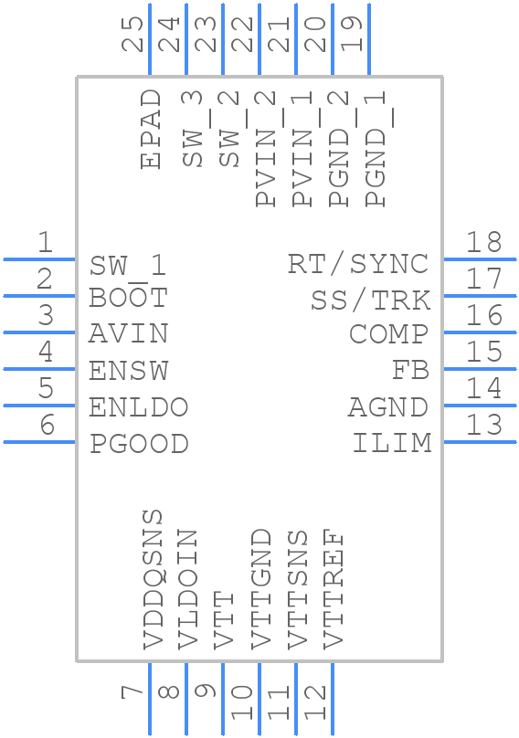 TPS54116QRTWRQ1 - Texas Instruments - PCB symbol