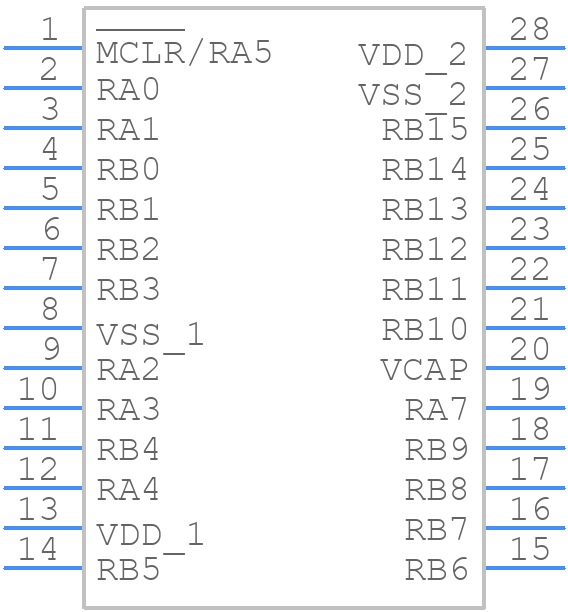 PIC24FV32KA302-E/SO - Microchip - PCB symbol