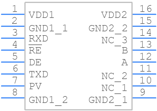 ADM2483BRWZ - Analog Devices - PCB symbol