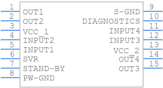 E-TDA7377 - STMicroelectronics - PCB symbol