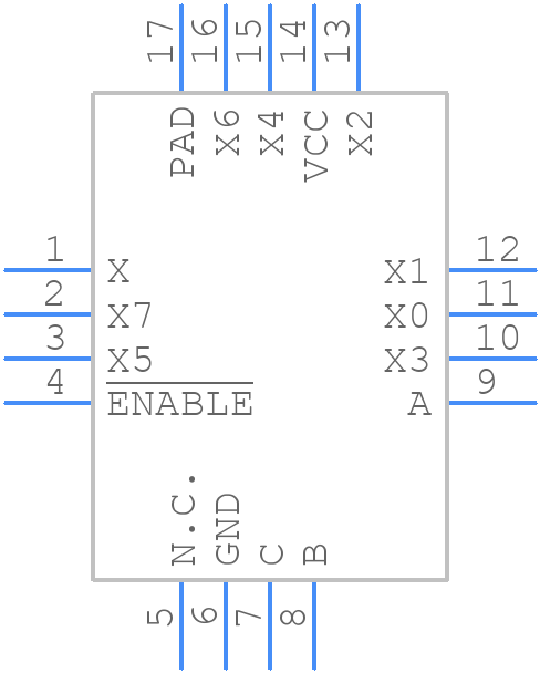 MAX4781ETE+T - Analog Devices - PCB symbol
