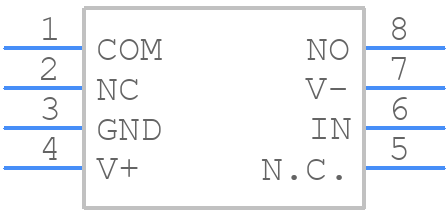 MAX4659EUA+T - Analog Devices - PCB symbol