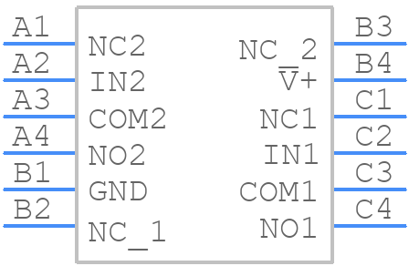MAX4684EBC+T - Analog Devices - PCB symbol