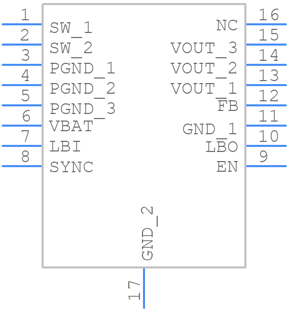 TPS61032PWP - Texas Instruments - PCB symbol