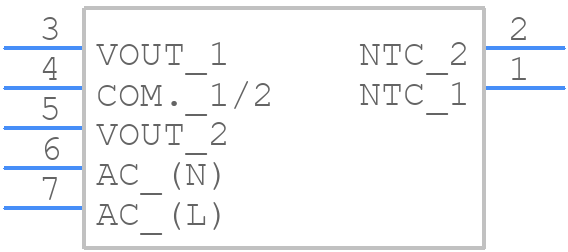 TMPM 04215 - Traco Power - PCB symbol