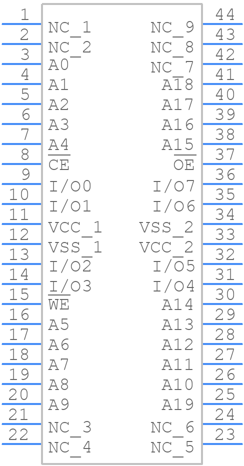 CY7C1059DV33-10ZSXIT - Infineon - PCB symbol