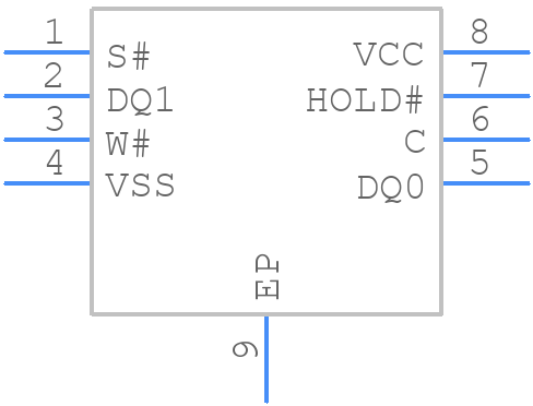 M25P16-VMP6G - Micron - PCB symbol