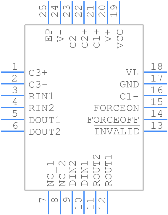 TRS3122ERGET - Texas Instruments - PCB symbol