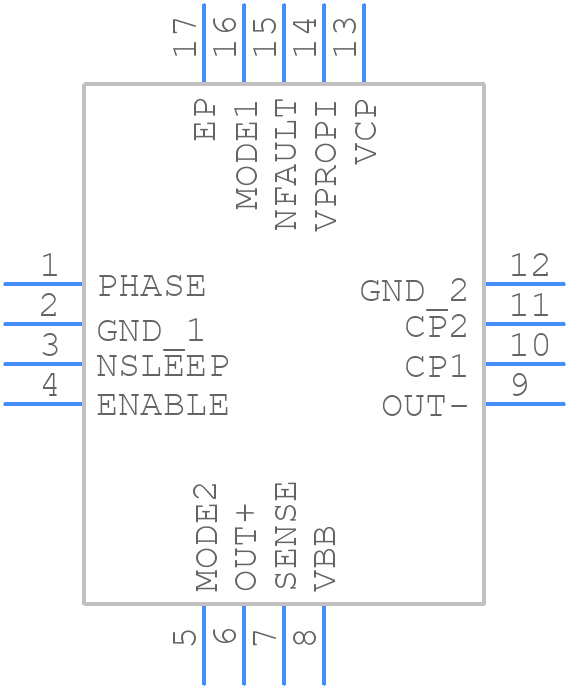 DRV8801QRTYRQ1 - Texas Instruments - PCB symbol