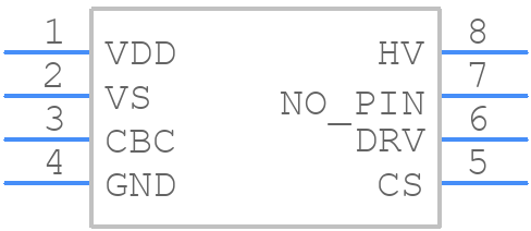 UCC28710DR - Texas Instruments - PCB symbol