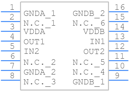 MAX12931BAWE+ - Analog Devices - PCB symbol