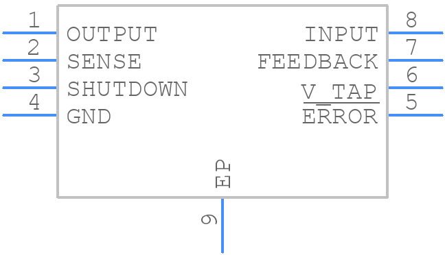 LP2951-33DRGR - Texas Instruments - PCB symbol
