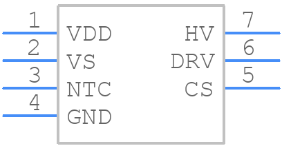 UCC28711DR - Texas Instruments - PCB symbol