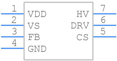 UCC28740DR - Texas Instruments - PCB symbol