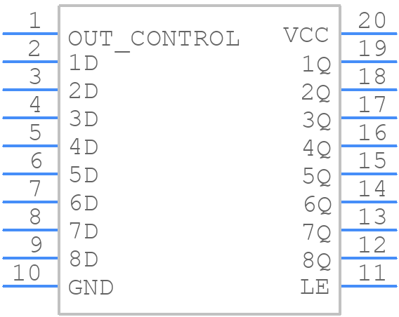 MM74HC573WM - onsemi - PCB symbol