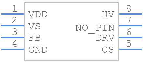 UCC28740D - Texas Instruments - PCB symbol