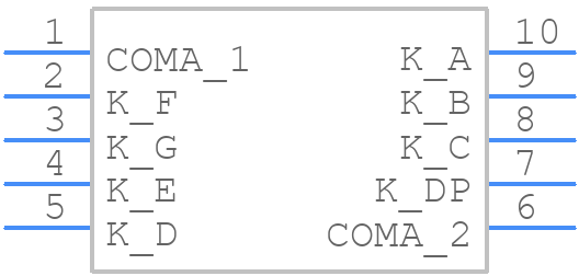SA39-12SRWA - Kingbright - PCB symbol