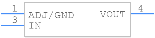 LM1117IDTX-5.0/NOPB - Texas Instruments - PCB symbol