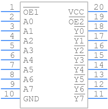 CD74AC541M96E4 - Texas Instruments - PCB symbol