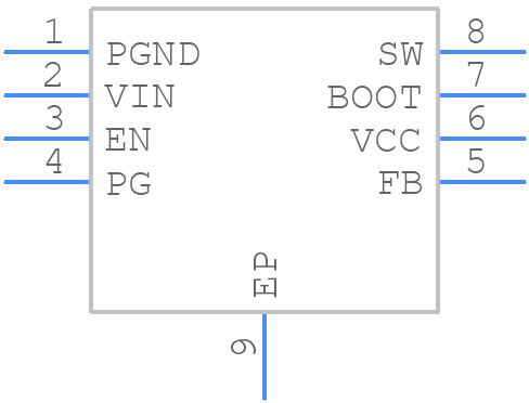 LMR33610ADDAR - Texas Instruments - PCB symbol