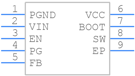 LMR33610BDDAR - Texas Instruments - PCB symbol