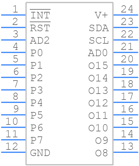 MAX7325AEG+ - Analog Devices - PCB symbol