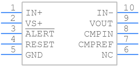 INA381A2IDGSR - Texas Instruments - PCB symbol