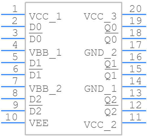MC100EP90DTG - onsemi - PCB symbol