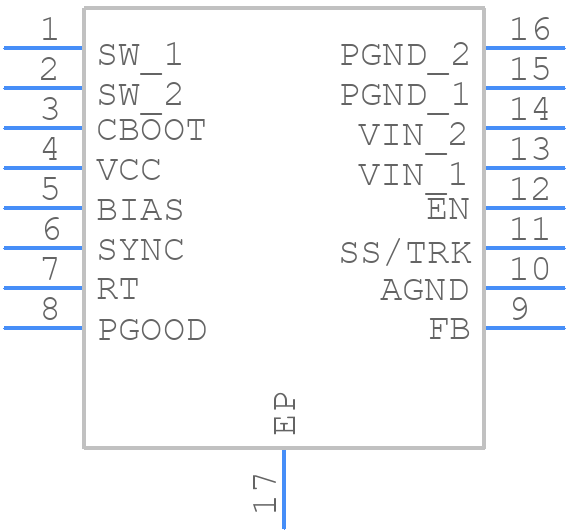 LM43601PWPT - Texas Instruments - PCB symbol