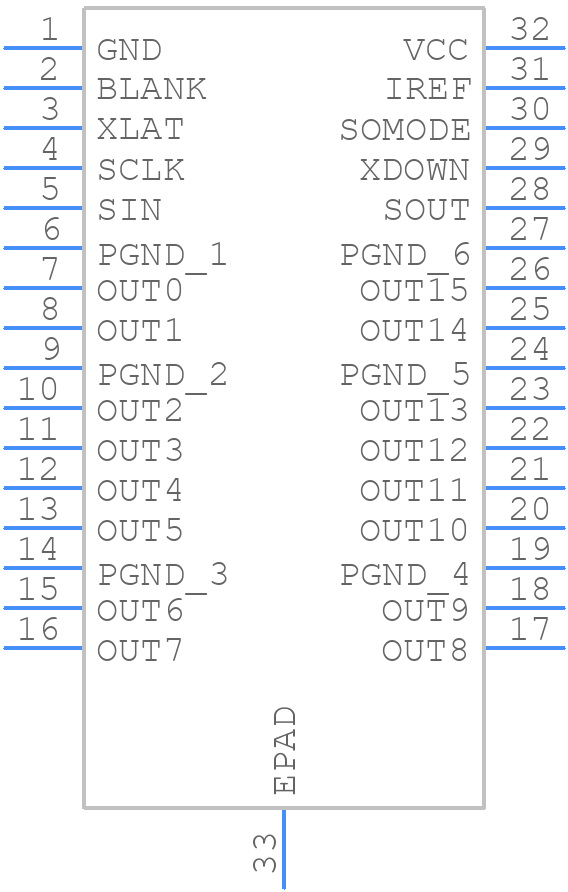 TLC5921DAP - Texas Instruments - PCB symbol