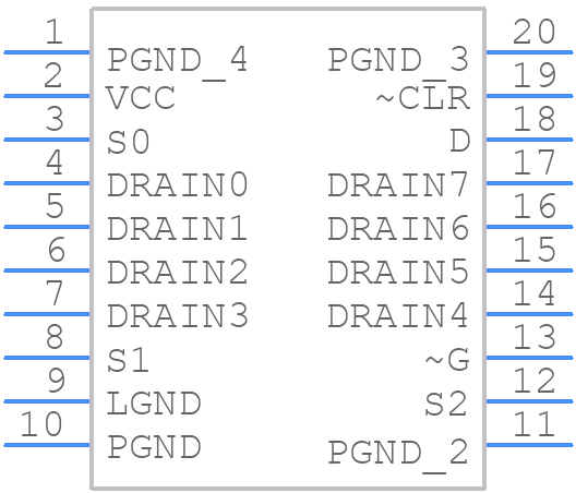 TPIC6259DW - Texas Instruments - PCB symbol