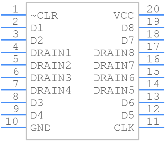 TPIC6273DW - Texas Instruments - PCB symbol