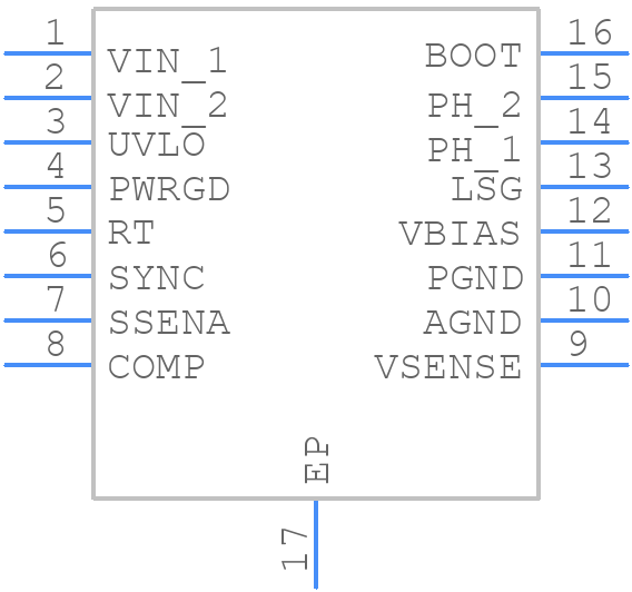 TPS54550PWP - Texas Instruments - PCB symbol