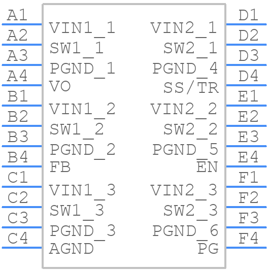 TPS62182YZFT - Texas Instruments - PCB symbol