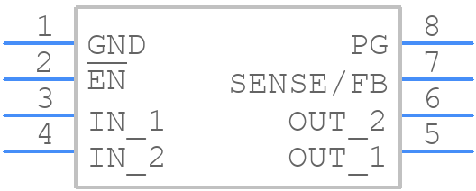 TPS7101QD - Texas Instruments - PCB symbol