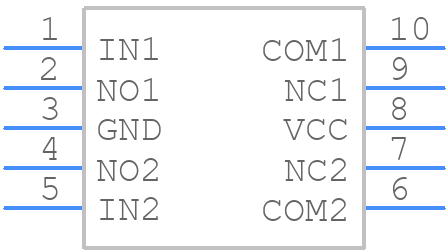 TS5A23159DGST - Texas Instruments - PCB symbol