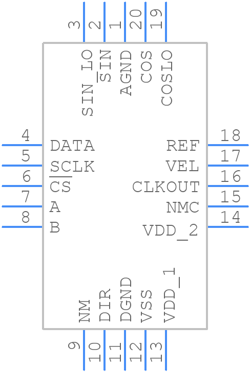 AD2S90APZ - Analog Devices - PCB symbol