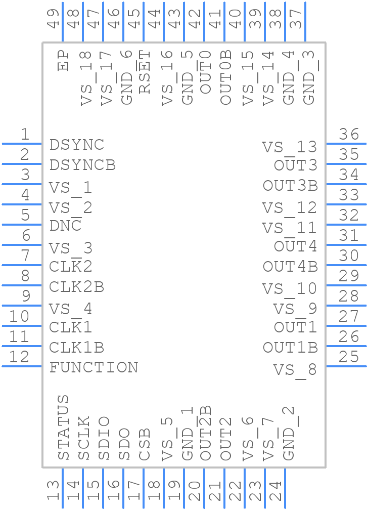 AD9512BCPZ - Analog Devices - PCB symbol