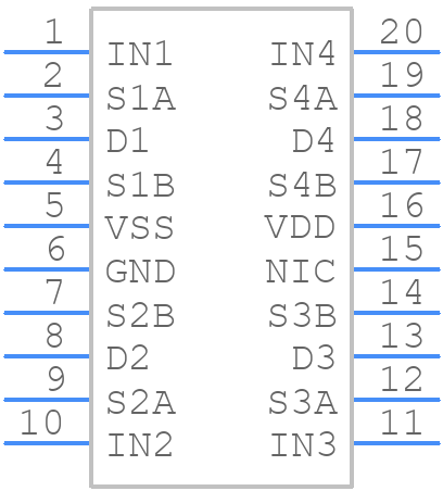 ADG1434YRUZ - Analog Devices - PCB symbol