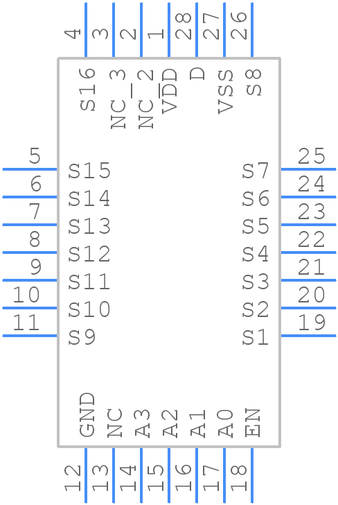 ADG406BPZ - Analog Devices - PCB symbol