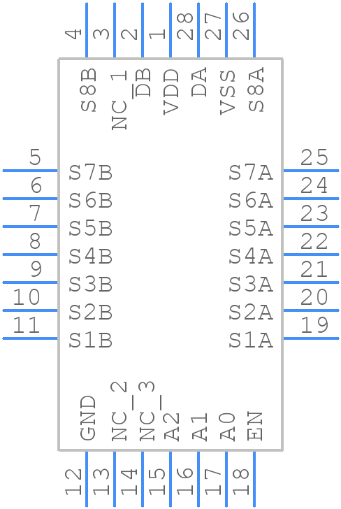 ADG407BPZ - Analog Devices - PCB symbol