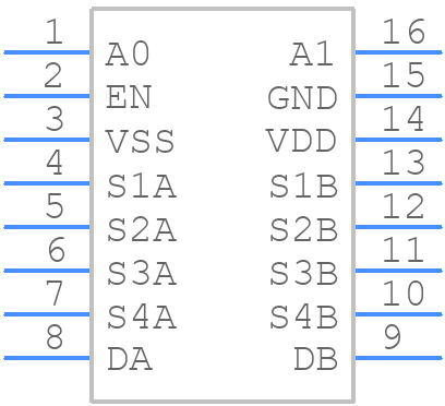 ADG409BRZ - Analog Devices - PCB symbol