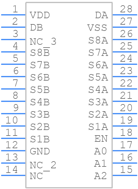 ADG507AKRZ - Analog Devices - PCB symbol