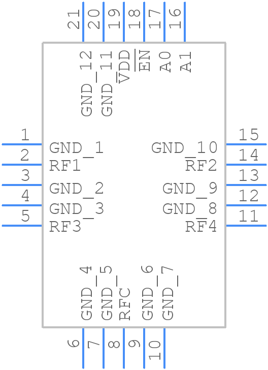 ADG904BCPZ - Analog Devices - PCB symbol