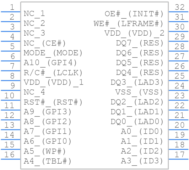 SST49LF080A-33-4C-WHE - Microchip - PCB symbol
