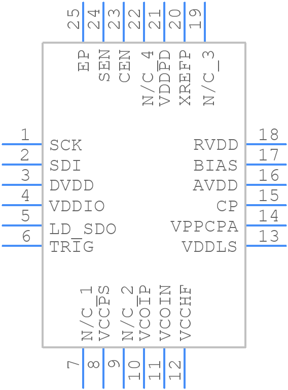 HMC703LP4E - Analog Devices - PCB symbol