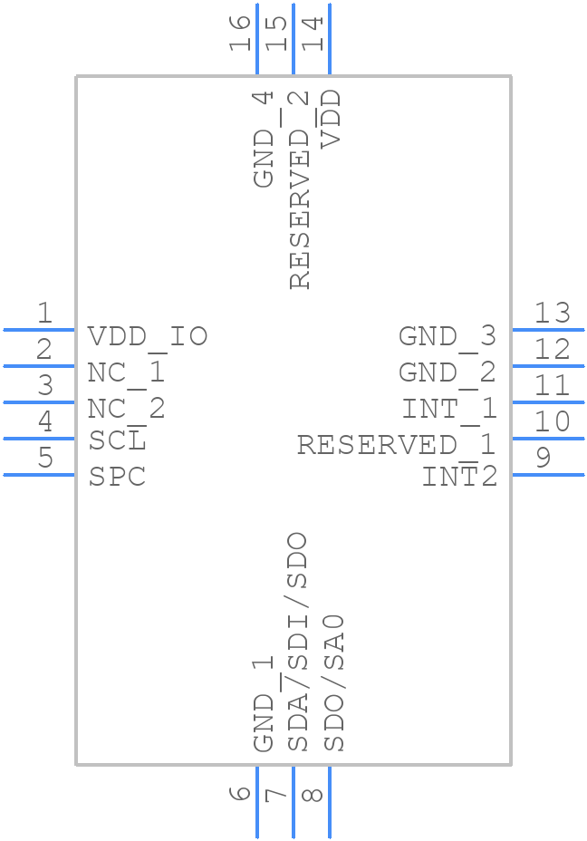 H3LIS200DLTR - STMicroelectronics - PCB symbol