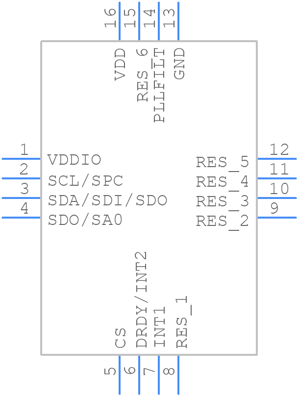 I3G4250DTR - STMicroelectronics - PCB symbol