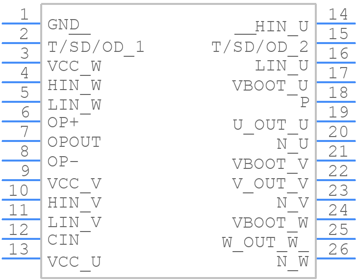 STGIPQ3H60T-HZ - STMicroelectronics - PCB symbol